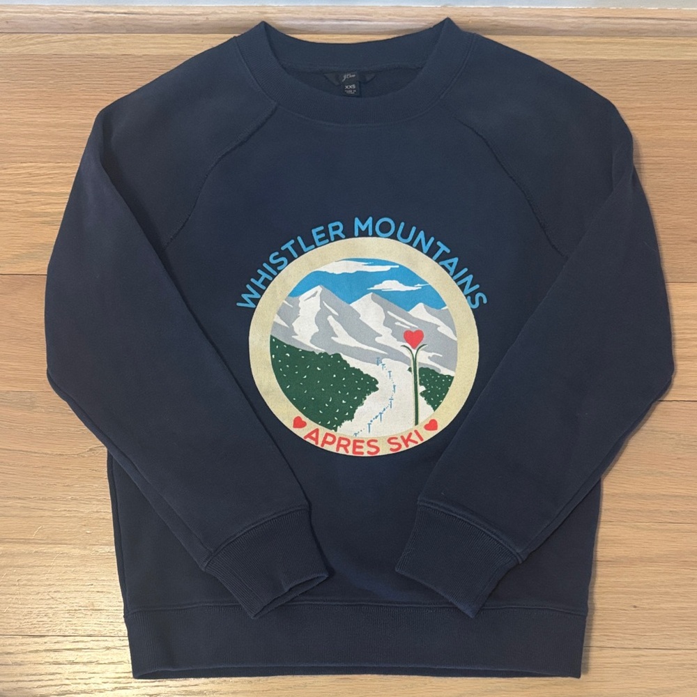J. Crew Navy Graphic Crewneck Sweatshirt